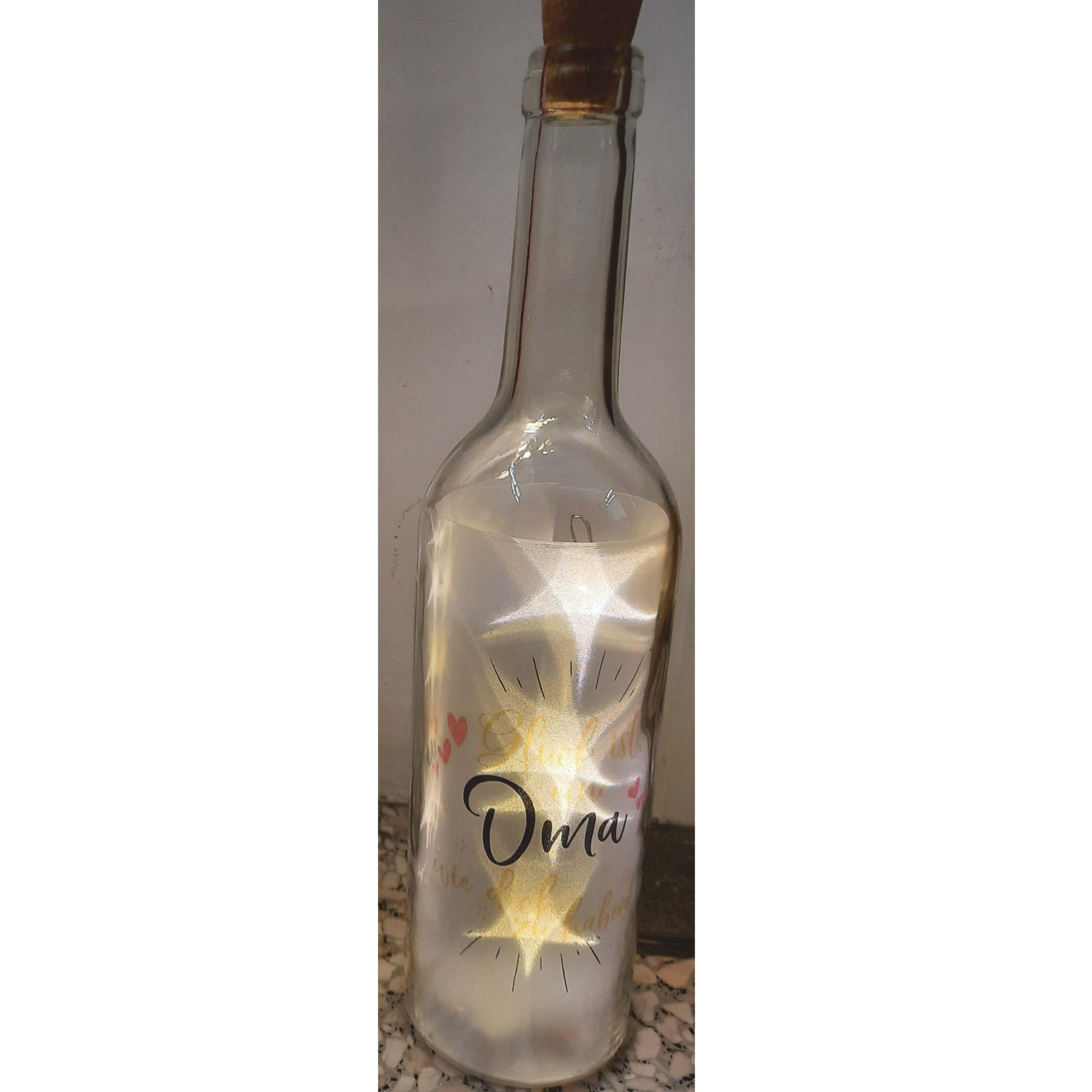 LED Leuchtflasche Glück ist eine Oma wie dich zu haben