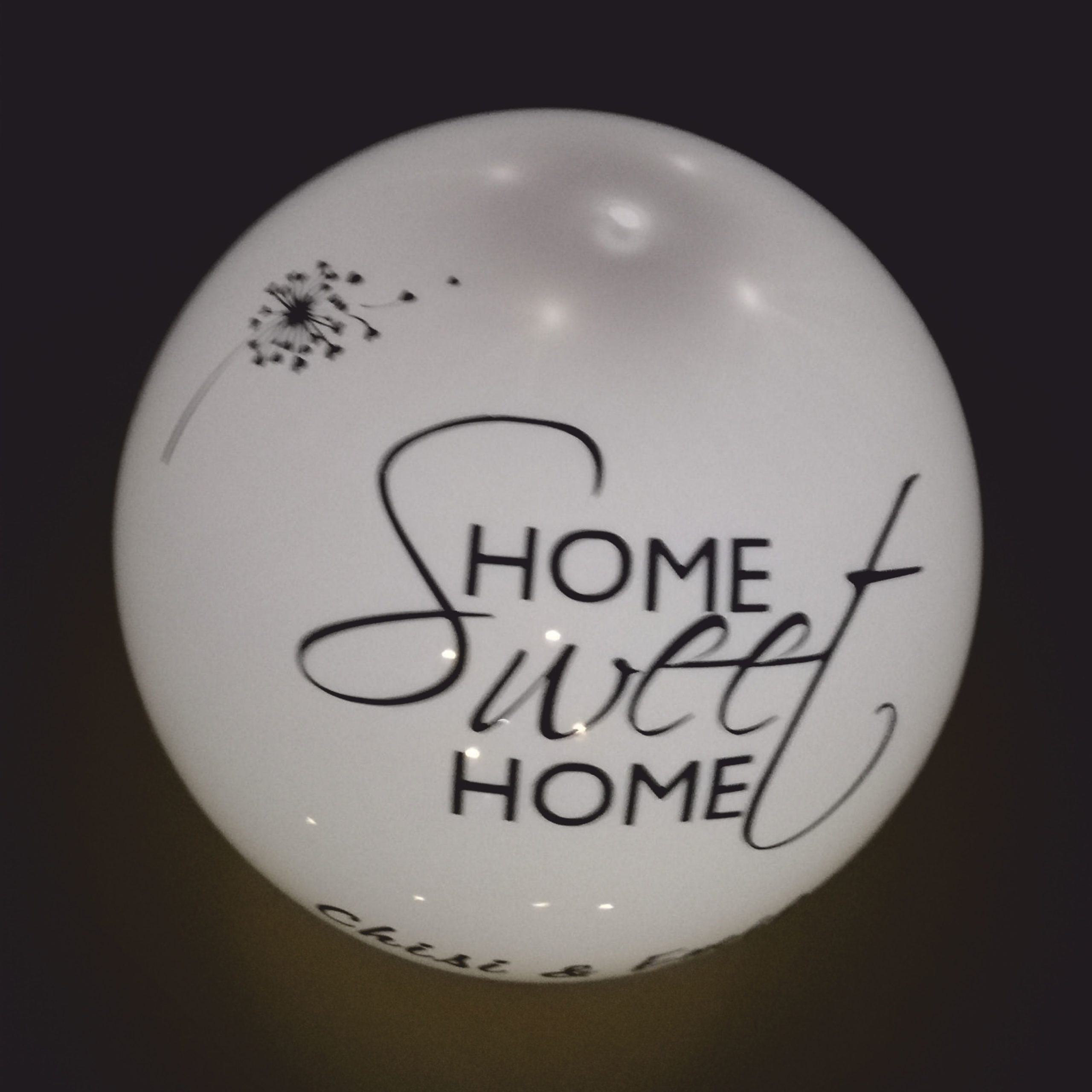 Solarkugel bedruckt Home Sweet Home