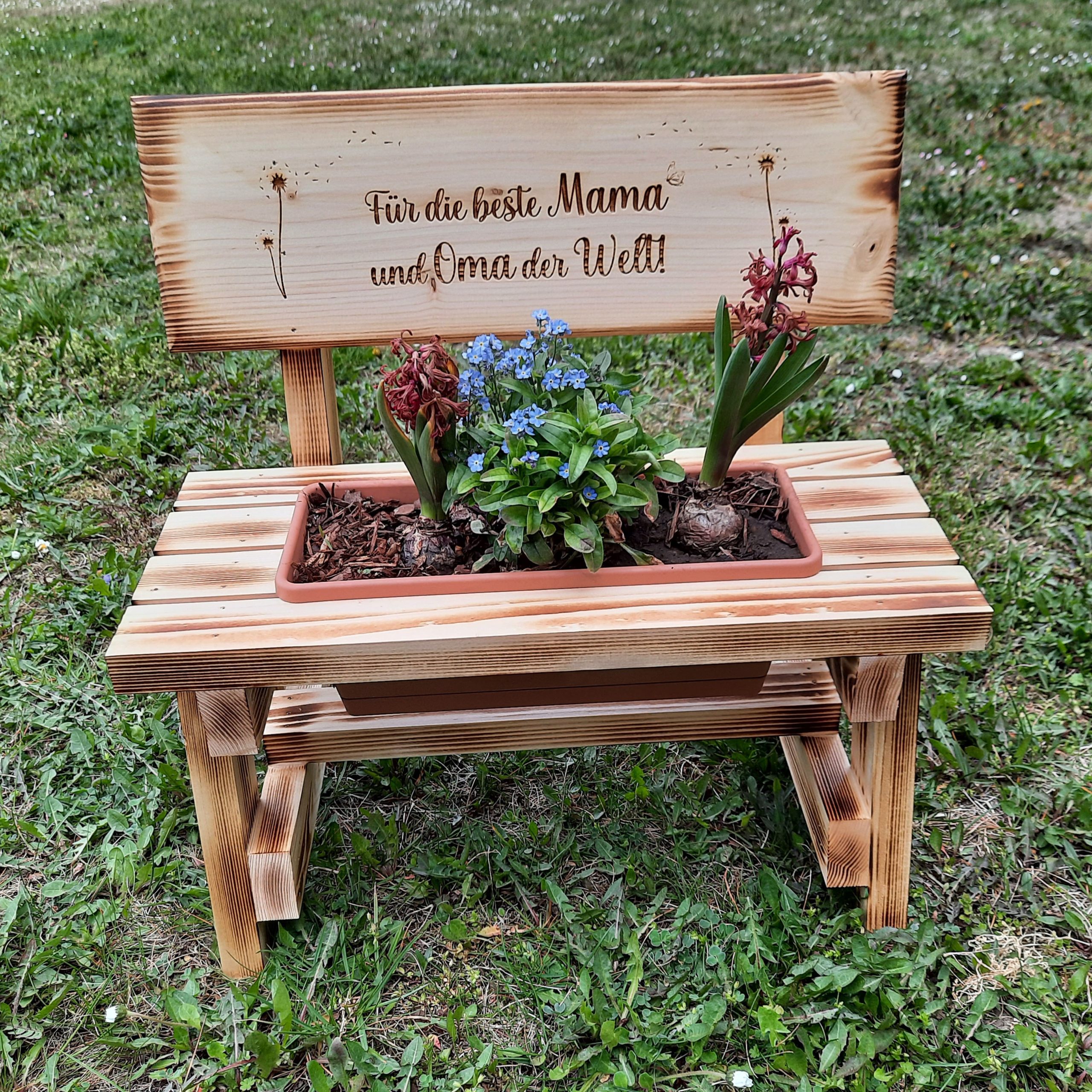 blumenbankerl für die beste mama und oma