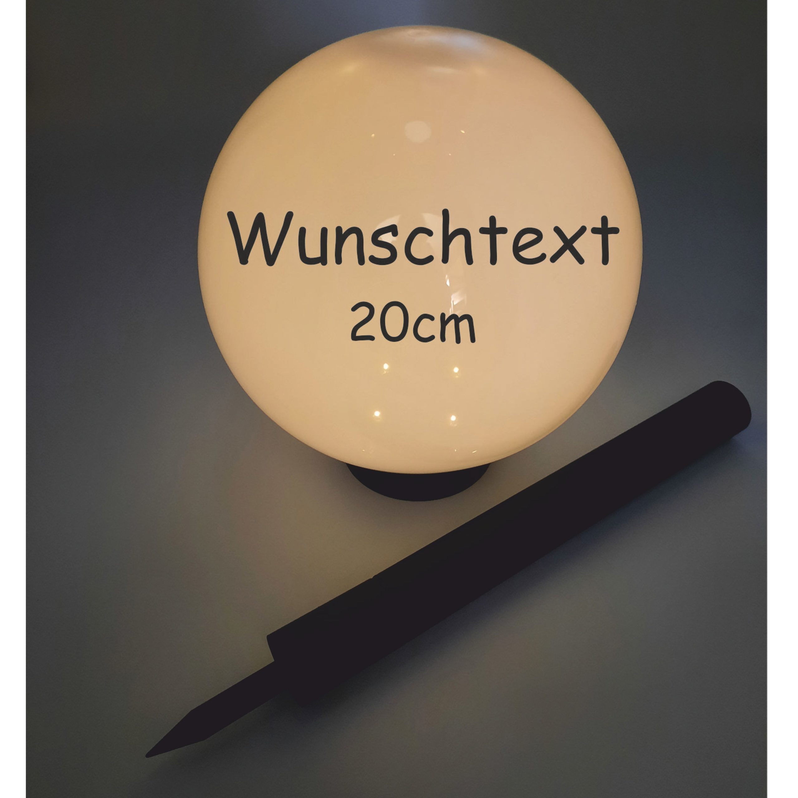 Solarkugel 20cm Durchmesser personalisiert