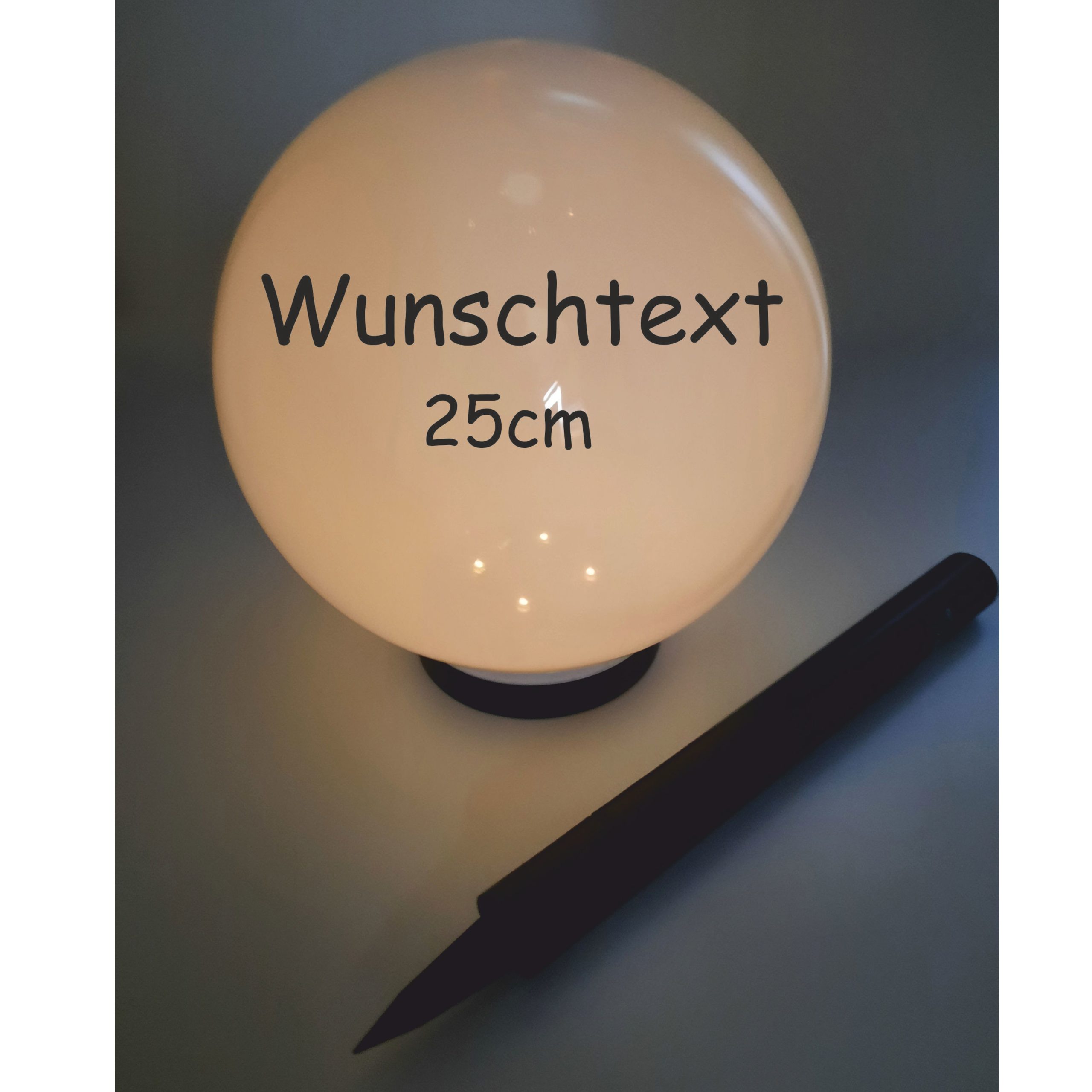 Solarkugel 25 cm Durchmesser personalisiert