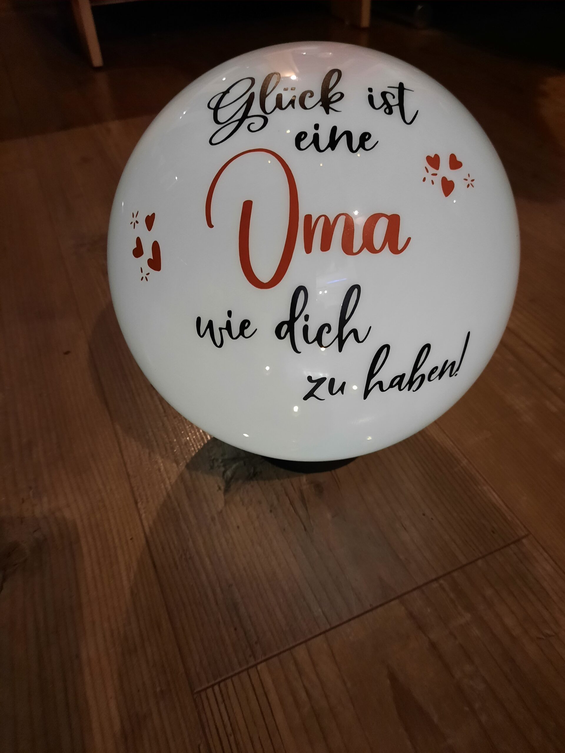Solarkugel bedruckt Glück ist eine Oma wie dich zu haben